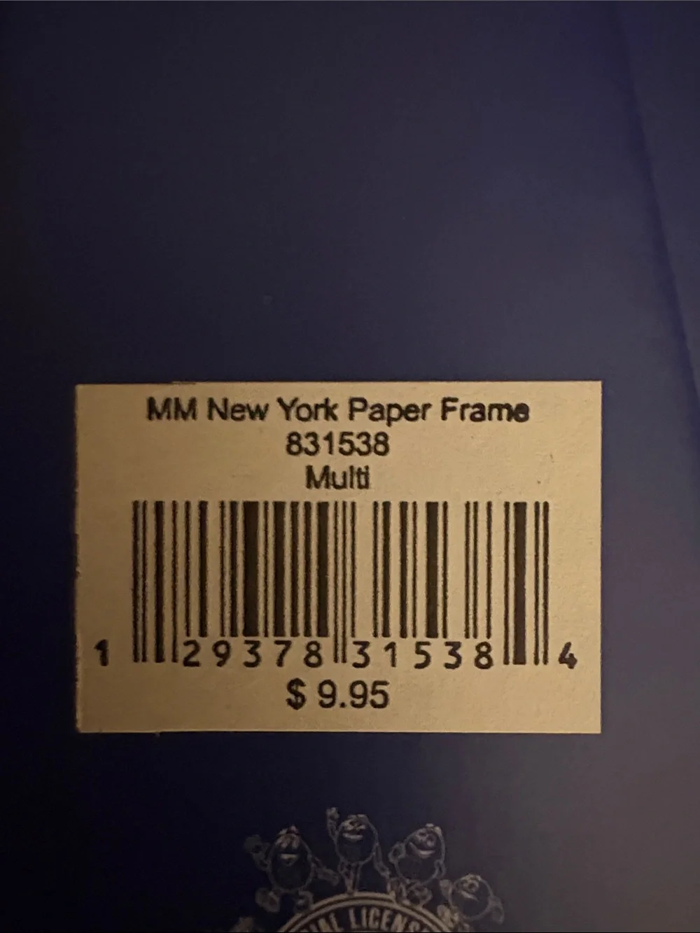 M&M'S World NYC Frame & Blue Sequin Coin Pouch Keychain